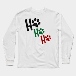 Ho ho ho dog, santa claus christmas Long Sleeve T-Shirt